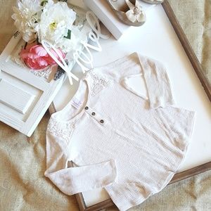 Cream  Long Sleeve Top